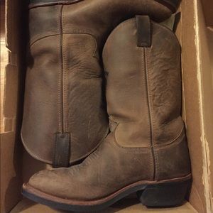 Leather cowboy boots